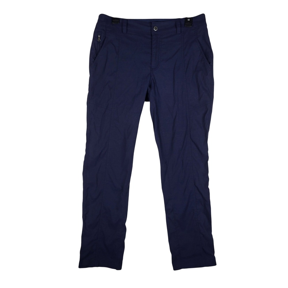 Duluth Trading Co Pants Women 10x31 Blue Straight Leg Cargo Casual Outdoor